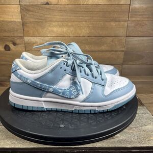Nike Womens Size 6 Shoes Dunk Low Blue Paisley Sneakers Lace Up DH4401-101